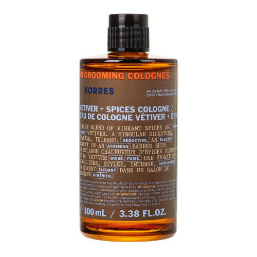 Korres Achillea Mens Eau De Cologne Vetiver & Spices 100ml Korres Achillea Mens Eau De Cologne Vetiver & Spices 100ml