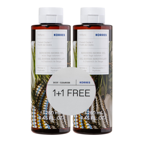 Korres Forest Cedar Shower Gel 1+1