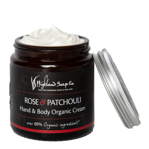 Highland Soap Company Rose & Patchouli Hand & Body Cream 120ml